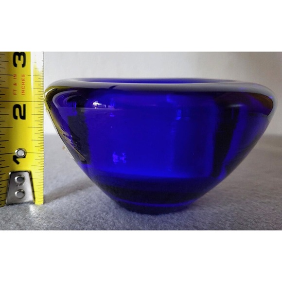 ViNtAgE Cobalt Blue 🔵Crystal Glass Votive Tealight Czech Republic - Picture 10 of 11